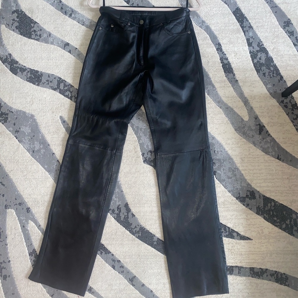 100% leather pants